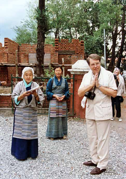 Erster Besuch des Altenheims der Tibeter in Dehradun 1989